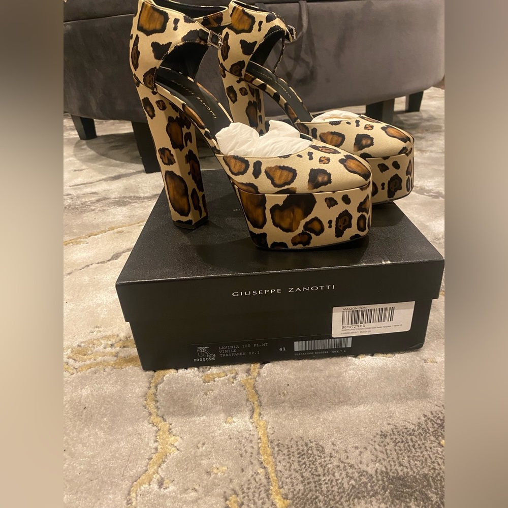 Leopard Print Platform Heels